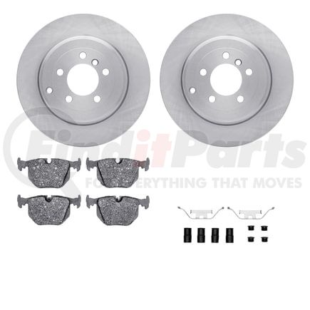 Dynamic Friction Company 6612-11019 Rotors with 5000 Euro Ceramic Brake Pads includes Hardware