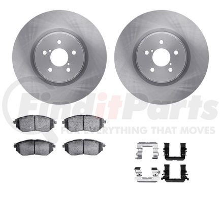 Dynamic Friction Company 6612-13027 Rotors with 5000 Euro Ceramic Brake Pads includes Hardware