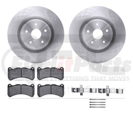 Dynamic Friction Company 6612-13058 Rotors with 5000 Euro Ceramic Brake Pads includes Hardware