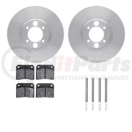 Dynamic Friction Company 6612-20003 Rotors with 5000 Euro Ceramic Brake Pads includes Hardware