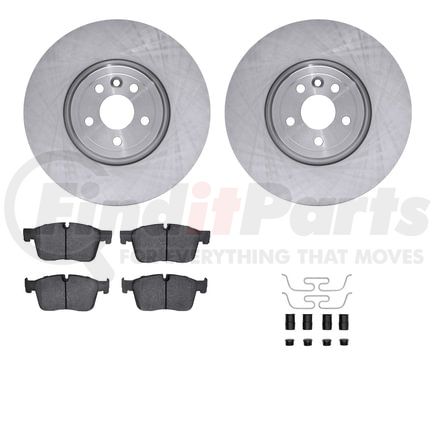 Dynamic Friction Company 6612-20099 Rotors with 5000 Euro Ceramic Brake Pads includes Hardware