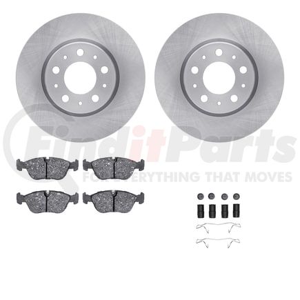 Dynamic Friction Company 6612-27091 Rotors with 5000 Euro Ceramic Brake Pads includes Hardware