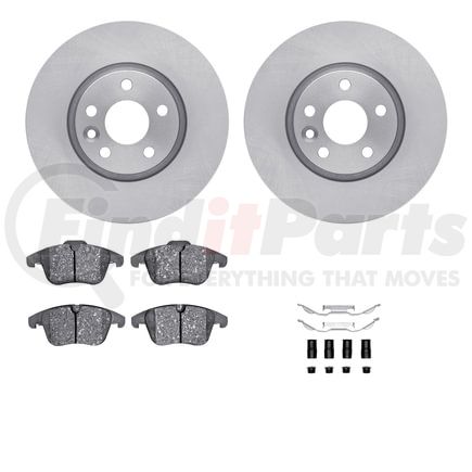 Dynamic Friction Company 6612-27191 Rotors with 5000 Euro Ceramic Brake Pads includes Hardware