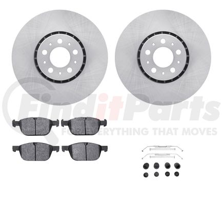 Dynamic Friction Company 6612-27207 Rotors with 5000 Euro Ceramic Brake Pads includes Hardware