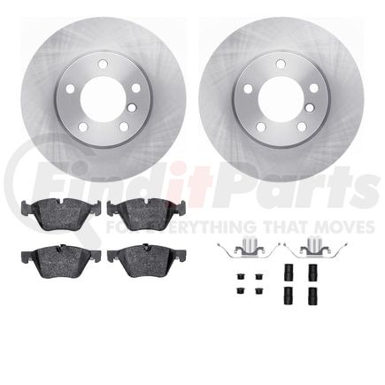 Dynamic Friction Company 6612-31258 Rotors with 5000 Euro Ceramic Brake Pads includes Hardware