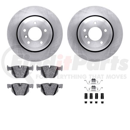 Dynamic Friction Company 6612-31251 Rotors with 5000 Euro Ceramic Brake Pads includes Hardware