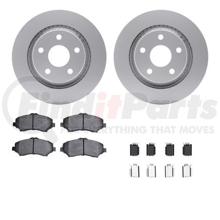 Dynamic Friction Company 6612-42053 Rotors with 5000 Euro Ceramic Brake Pads includes Hardware