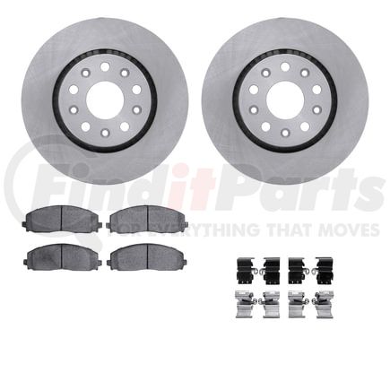 Dynamic Friction Company 6612-42057 Rotors with 5000 Euro Ceramic Brake Pads includes Hardware