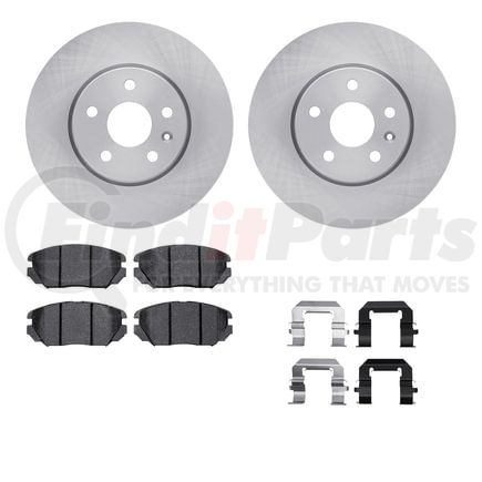 Dynamic Friction Company 6612-45022 Rotors with 5000 Euro Ceramic Brake Pads includes Hardware