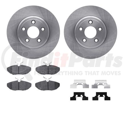 Dynamic Friction Company 6612-54023 Rotors with 5000 Euro Ceramic Brake Pads includes Hardware