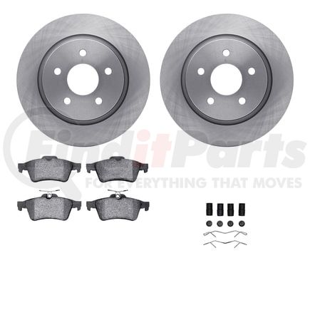 Dynamic Friction Company 6612-54091 Rotors with 5000 Euro Ceramic Brake Pads includes Hardware