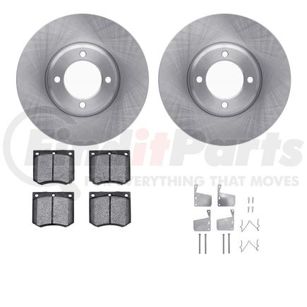 Dynamic Friction Company 6612-56018 Rotors with 5000 Euro Ceramic Brake Pads includes Hardware