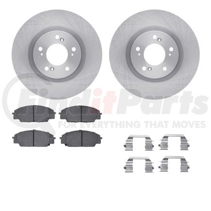 Dynamic Friction Company 6612-59011 Rotors with 5000 Euro Ceramic Brake Pads includes Hardware
