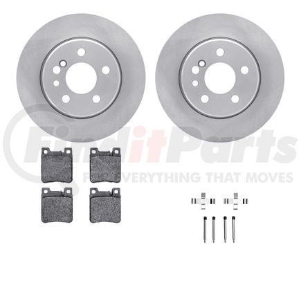 Dynamic Friction Company 6612-63163 Rotors with 5000 Euro Ceramic Brake Pads includes Hardware