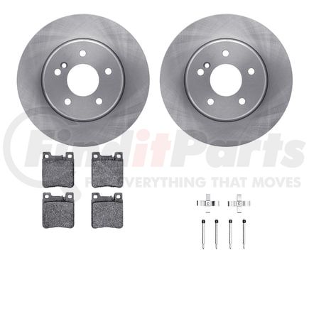 Dynamic Friction Company 6612-63208 Rotors with 5000 Euro Ceramic Brake Pads includes Hardware