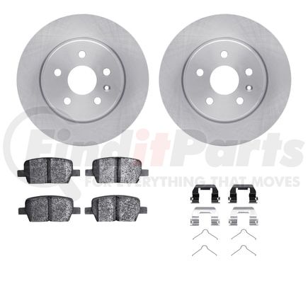 Dynamic Friction Company 6612-65077 Rotors with 5000 Euro Ceramic Brake Pads includes Hardware