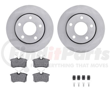 Dynamic Friction Company 6612-73107 Rotors with 5000 Euro Ceramic Brake Pads includes Hardware
