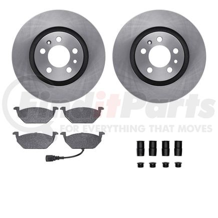 Dynamic Friction Company 6612-74077 Rotors with 5000 Euro Ceramic Brake Pads includes Hardware