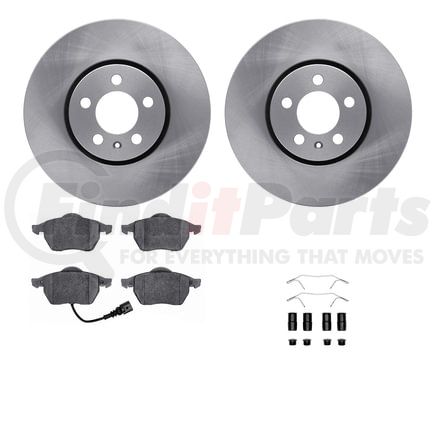 Dynamic Friction Company 6612-74099 Rotors with 5000 Euro Ceramic Brake Pads includes Hardware