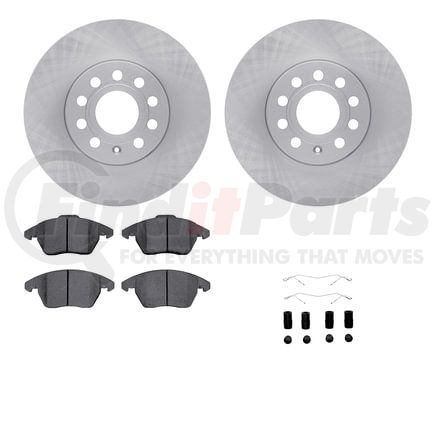 Dynamic Friction Company 6612-74130 Rotors with 5000 Euro Ceramic Brake Pads includes Hardware