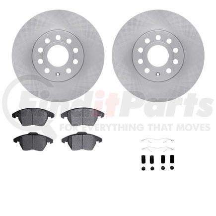 Dynamic Friction Company 6612-74129 Rotors with 5000 Euro Ceramic Brake Pads includes Hardware