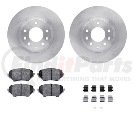 Dynamic Friction Company 6612-80015 Rotors with 5000 Euro Ceramic Brake Pads includes Hardware