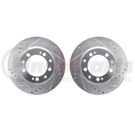 Dynamic Friction Company 7002-02039 Brake Rotors - Drilled & Slotted - Silver