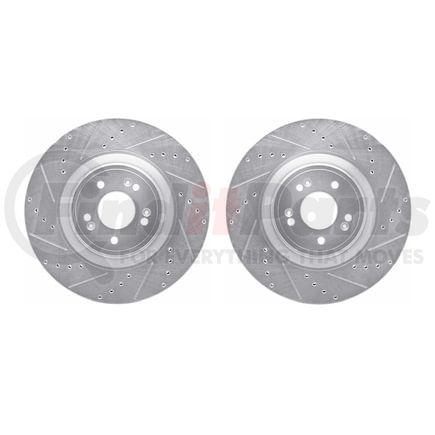 Dynamic Friction Company 7002-03005 Brake Rotors - Drilled & Slotted - Silver