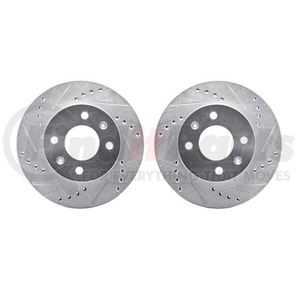 Dynamic Friction Company 7002-03002 Brake Rotors - Drilled & Slotted - Silver