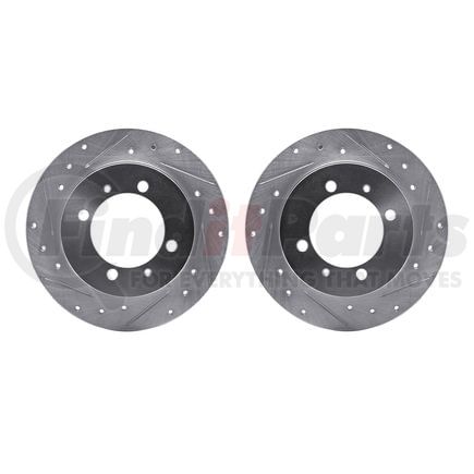 Dynamic Friction Company 7002-27031 Brake Rotors - Drilled & Slotted - Silver