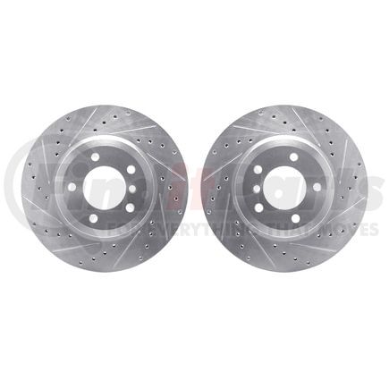 Dynamic Friction Company 7002-31018 Brake Rotors - Drilled & Slotted - Silver
