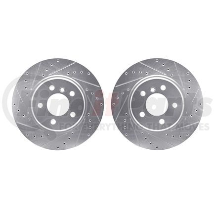 Dynamic Friction Company 7002-31029 Brake Rotors - Drilled & Slotted - Silver