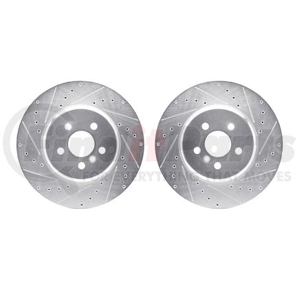 Dynamic Friction Company 7002-31030 Brake Rotors - Drilled & Slotted - Silver