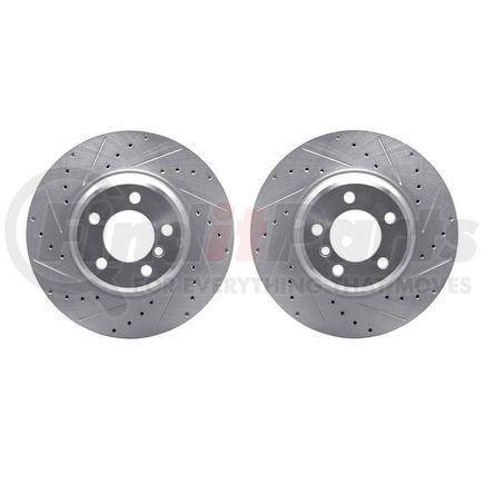 Dynamic Friction Company 7002-31042 Brake Rotors - Drilled & Slotted - Silver