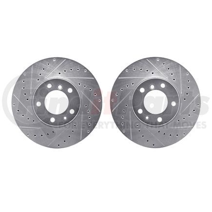 Dynamic Friction Company 7002-31038 Brake Rotors - Drilled & Slotted - Silver