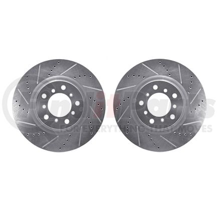 Dynamic Friction Company 7002-31051 Brake Rotors - Drilled & Slotted - Silver