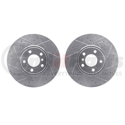 Dynamic Friction Company 7002-31061 Brake Rotors - Drilled & Slotted - Silver