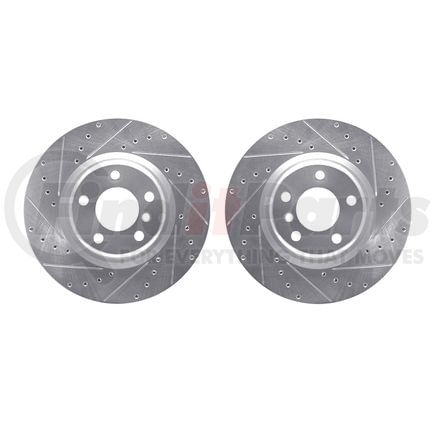 Dynamic Friction Company 7002-31068 Brake Rotors - Drilled & Slotted - Silver