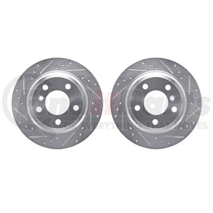 Dynamic Friction Company 7002-31079 Brake Rotors - Drilled & Slotted - Silver