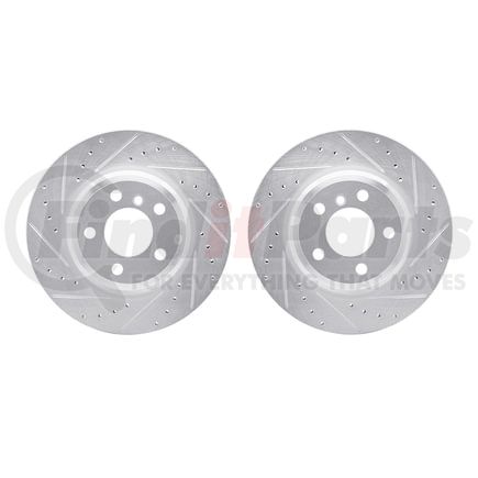 Dynamic Friction Company 7002-31087 Brake Rotors - Drilled & Slotted - Silver