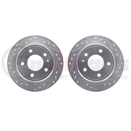 Dynamic Friction Company 7002-31091 Brake Rotors - Drilled & Slotted - Silver