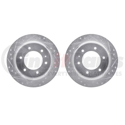 Dynamic Friction Company 7002-37007 Brake Rotors - Drilled & Slotted - Silver