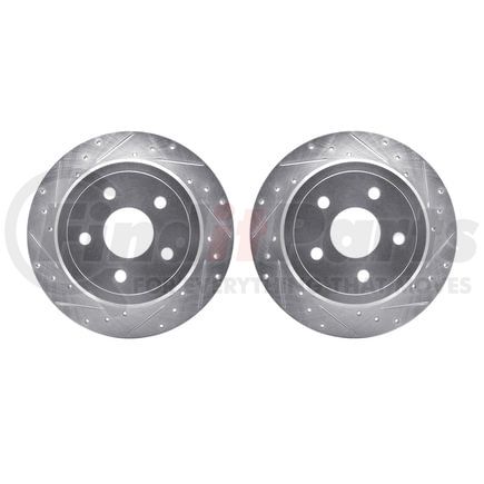 Dynamic Friction Company 7002-42031 Brake Rotors - Drilled & Slotted - Silver