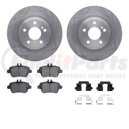 Dynamic Friction Company 6512-63461 Brake Rotor with 5000 Brake Pads and Hardware Kit