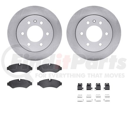 Dynamic Friction Company 6512-63605 Brake Rotor with 5000 Brake Pads and Hardware Kit