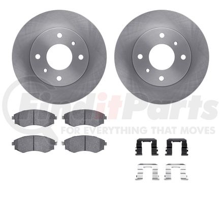 Dynamic Friction Company 6512-67228 Brake Rotor with 5000 Brake Pads and Hardware Kit