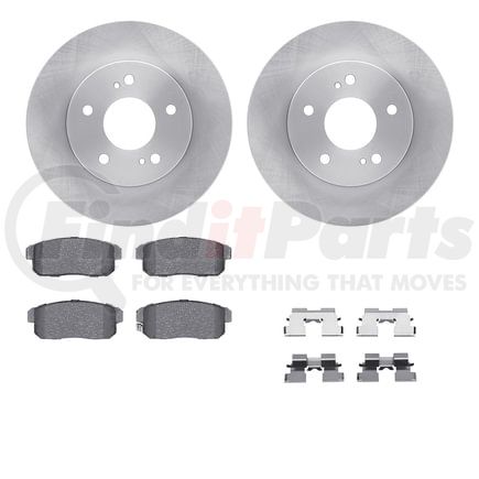 Dynamic Friction Company 6512-67303 Brake Rotor with 5000 Brake Pads and Hardware Kit
