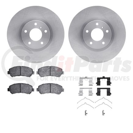 Dynamic Friction Company 6512-67347 Brake Rotor with 5000 Brake Pads and Hardware Kit