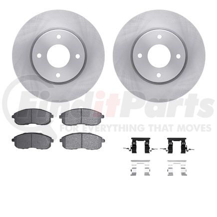 Dynamic Friction Company 6512-67368 Brake Rotor with 5000 Brake Pads and Hardware Kit