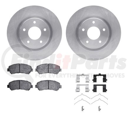 Dynamic Friction Company 6512-67392 Brake Rotor with 5000 Brake Pads and Hardware Kit